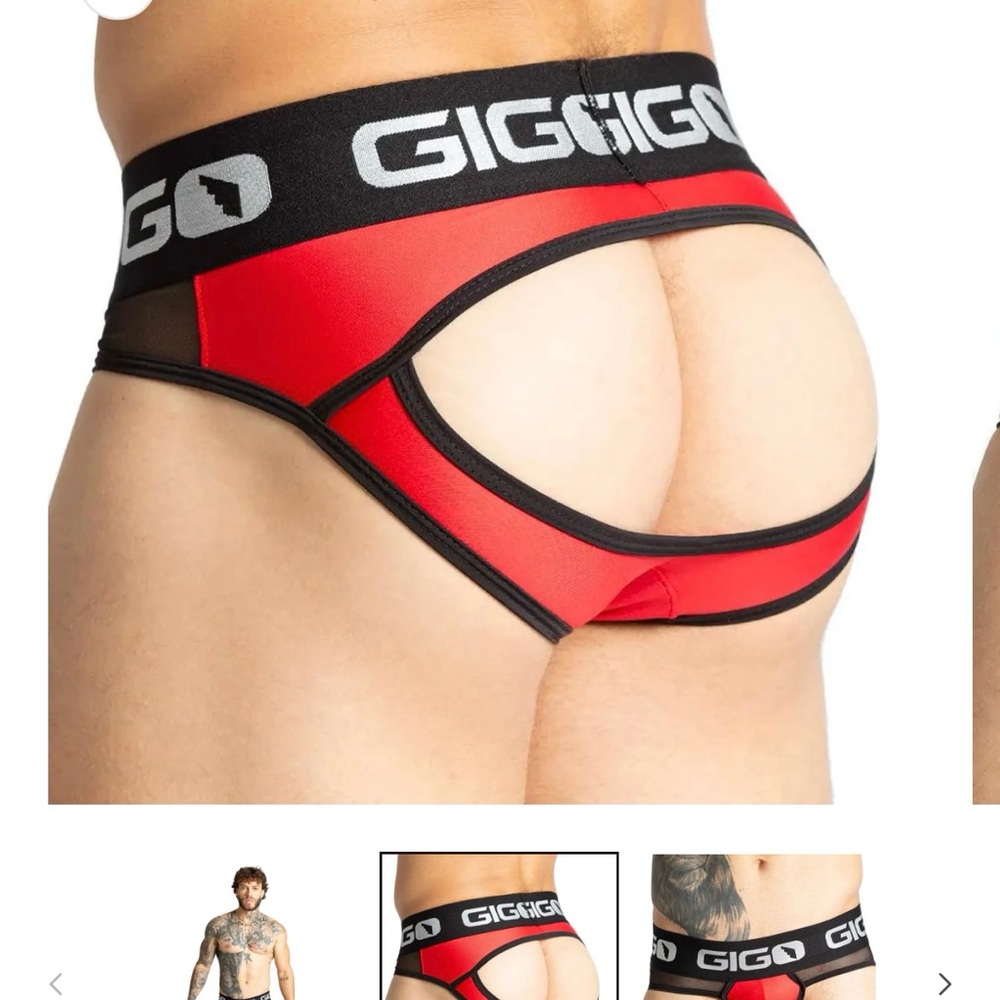 GIGO Sporty Gray Jock Briefs with Breathable Mesh Design - Picture 6 of 7
